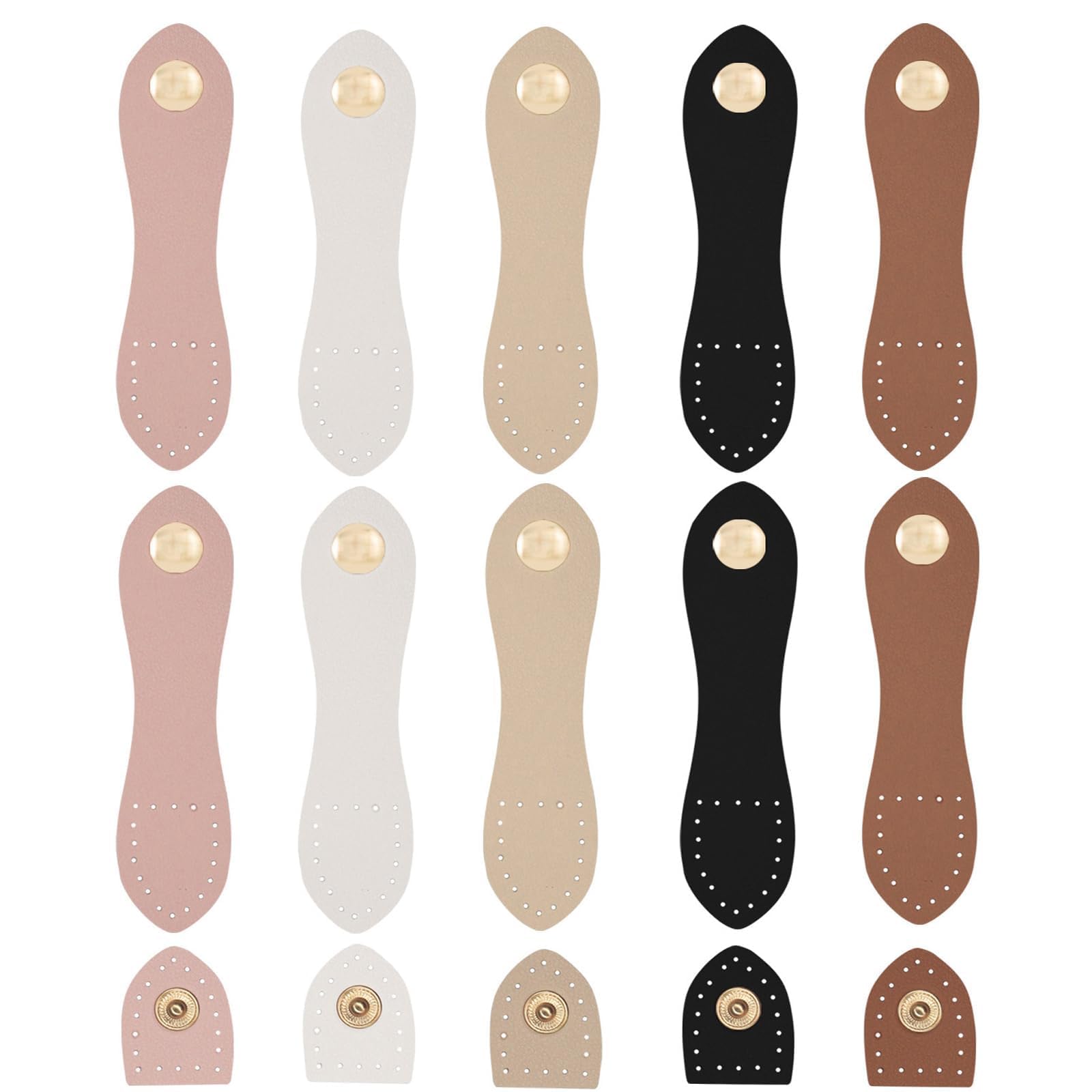 Buildcon 10 PCS Bag Making Materials Kit, Hand Bag Making Kit for DIY Handbag Making, Buckle Closures for Bag Repair and Fashion Accessories Crafting, 5 Colors Leather Snap Fasteners-image-18