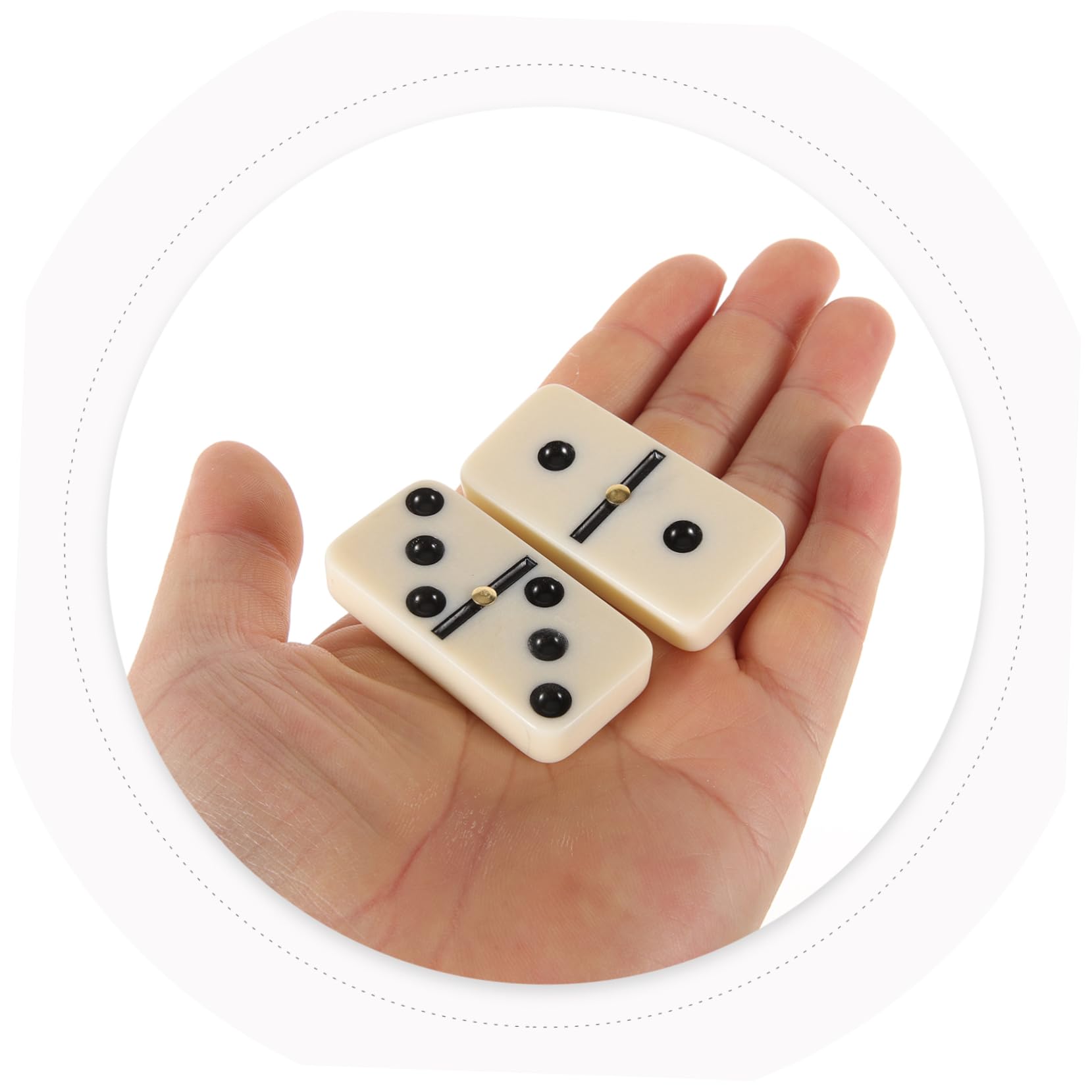 BESPORTBLE Jeu De Dominos en Bois Interactif pour Adultes Et Garçon Et Filles│boîte en Bambou Vintage│Jeu Éducatif Et Amusant│ Soirée Famille Et Jeu De Société│1 Coffret Domino Classique Et Solide