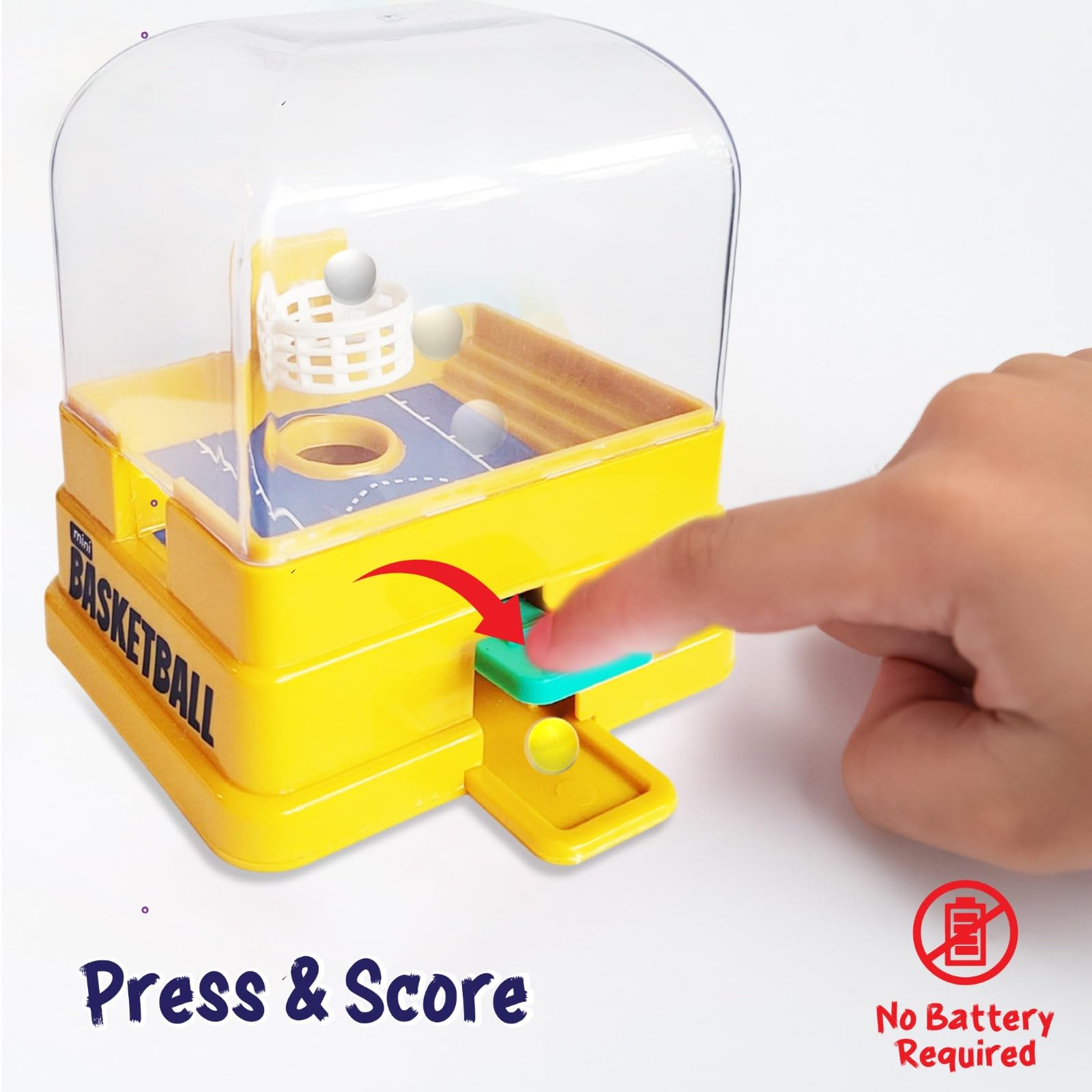 PlayMagic Original Pocket Basketball Set|With a miniature circle and a small shooters Improves hand-eye coordination and concentration Indoor-outdoor toy Best Birthday Gift for Kids 5yr+|Made in India - Image 6 thumbnail