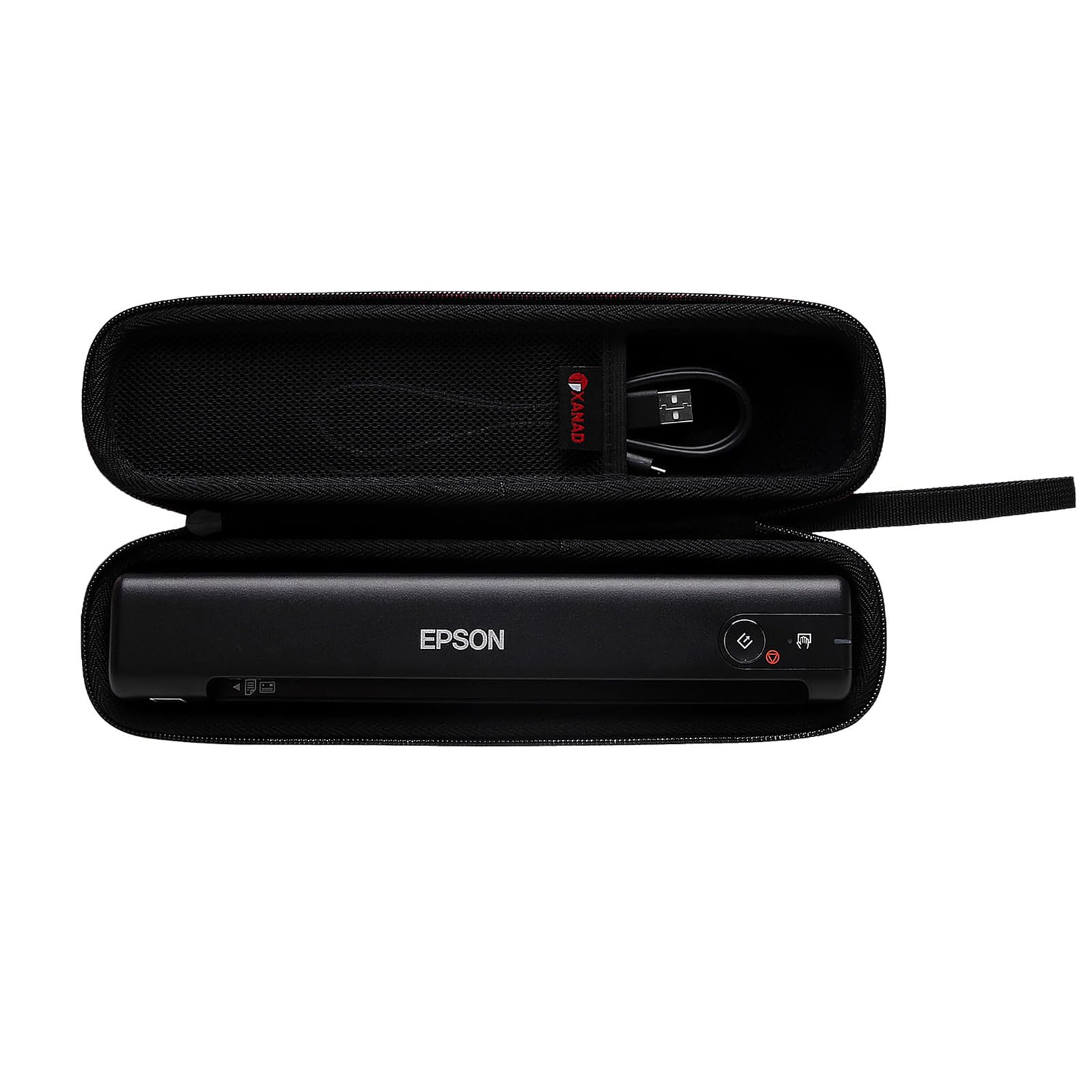 XANAD Black Case for Epson Workforce ES-50 / ES-55R / ES-60W / ES-65WR / DS-30 / DS-70 / DS-80W Document Scanner (Case Only)-picture-31