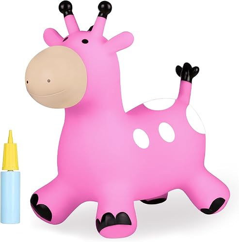 Miniatura 9 de INPANY Juguetes de Caballo Saltarín de Unicornio, Caballito Inflable para Niñas, Animales Saltarines, Saltador de Goma para Montar, Juguetes