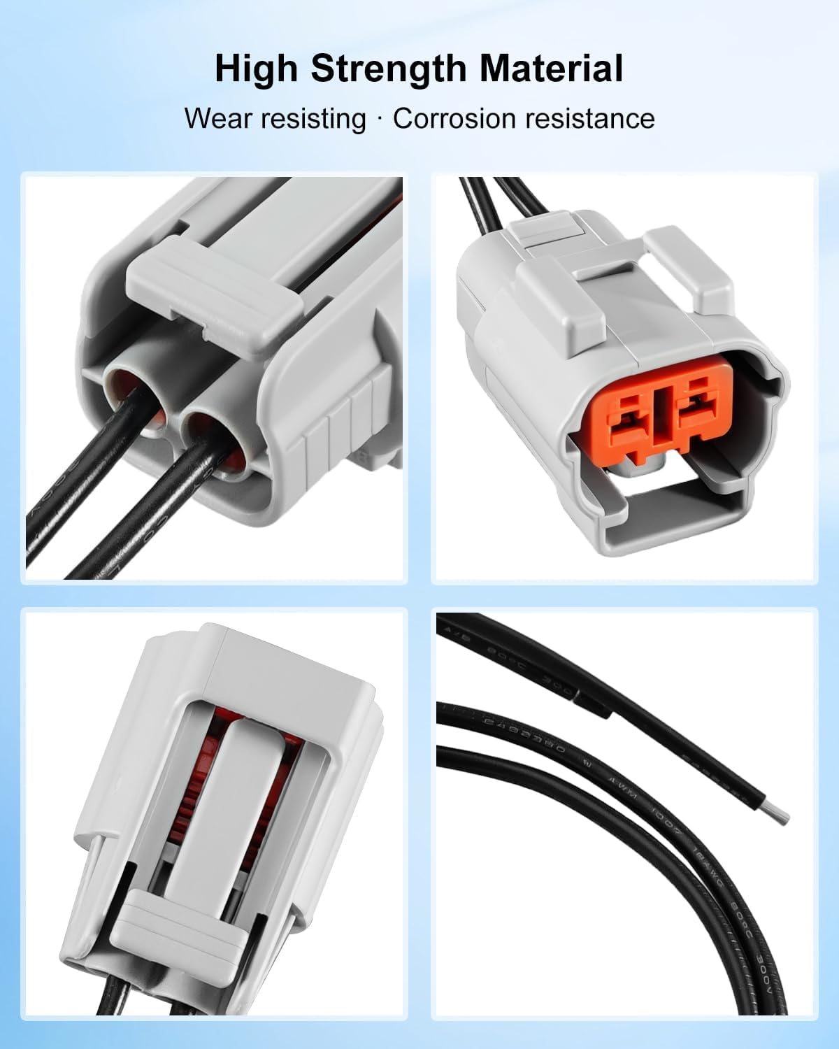 Fuel Shut off Solenoid Connector Plug Fit For Kubota D905 D1005 V1305 V1505 | Replace 17208-60016 17208-60015 17208-60017 17208-60010