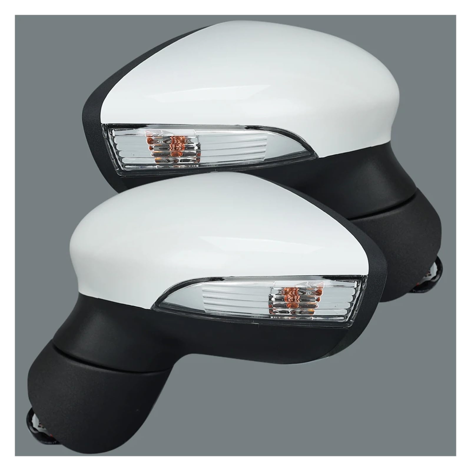 Adatto for Ford Fiesta 2008 2009 2010 2011 2012 Specchietto retrovisore laterale riscaldato pieghevole manuale bianco Accessori for auto Gruppo specchietto retrovisore(1 pair)