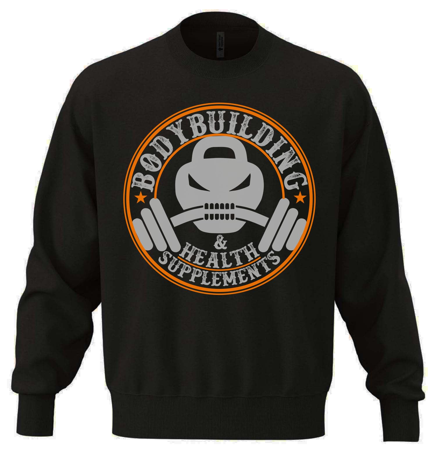 Kulturystyka i suplementy zdrowotne Angry Barbell Graphic Unisex Oversize mieszanka bawełny ciężka bluza czarna