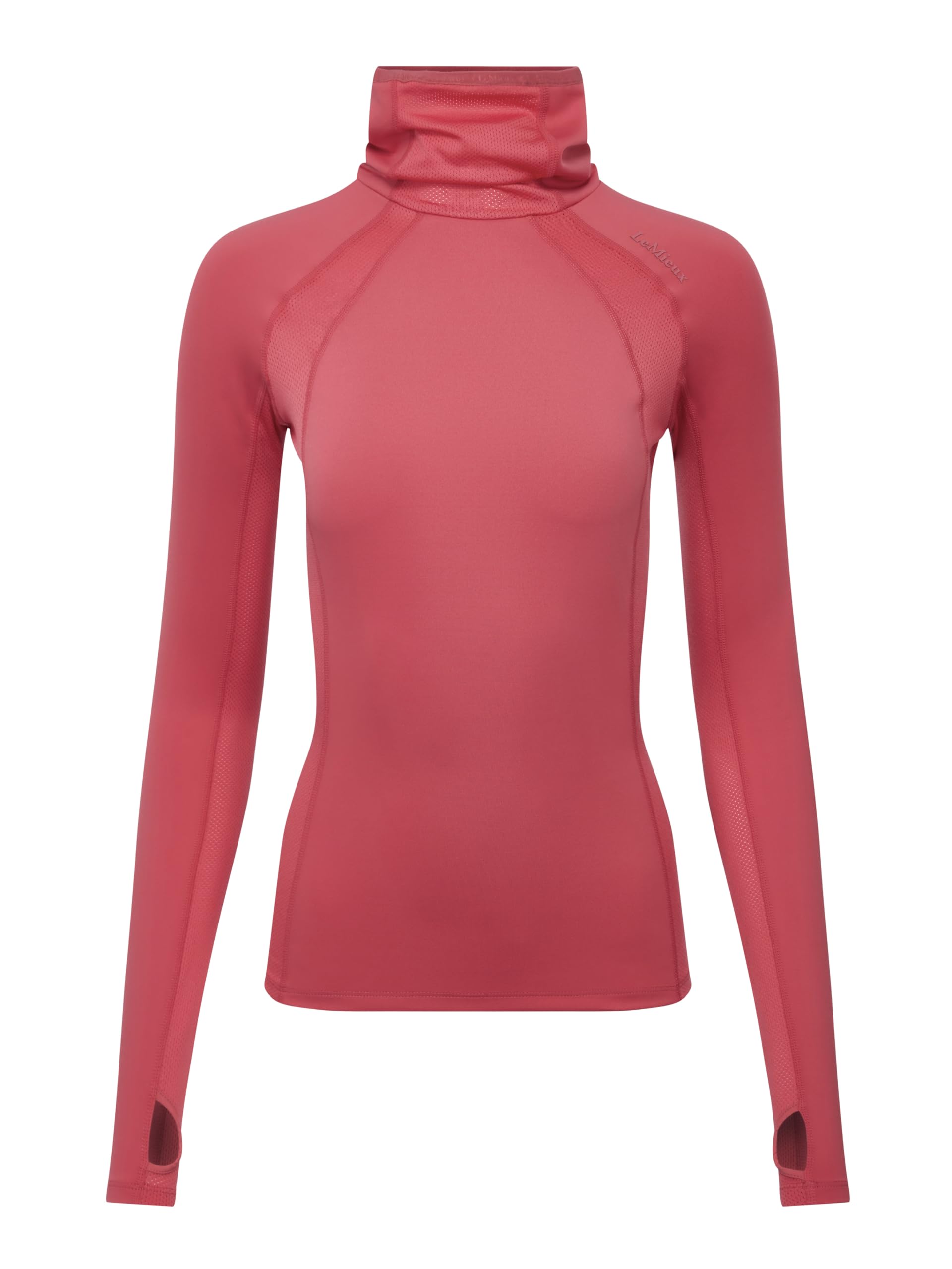LeMieux Sara Snood Base Layer - Sweat-Wicking Fabric - Versatile Layer for Face and Neck Coverage - UV30+ Protection - Cranberry - UK8
