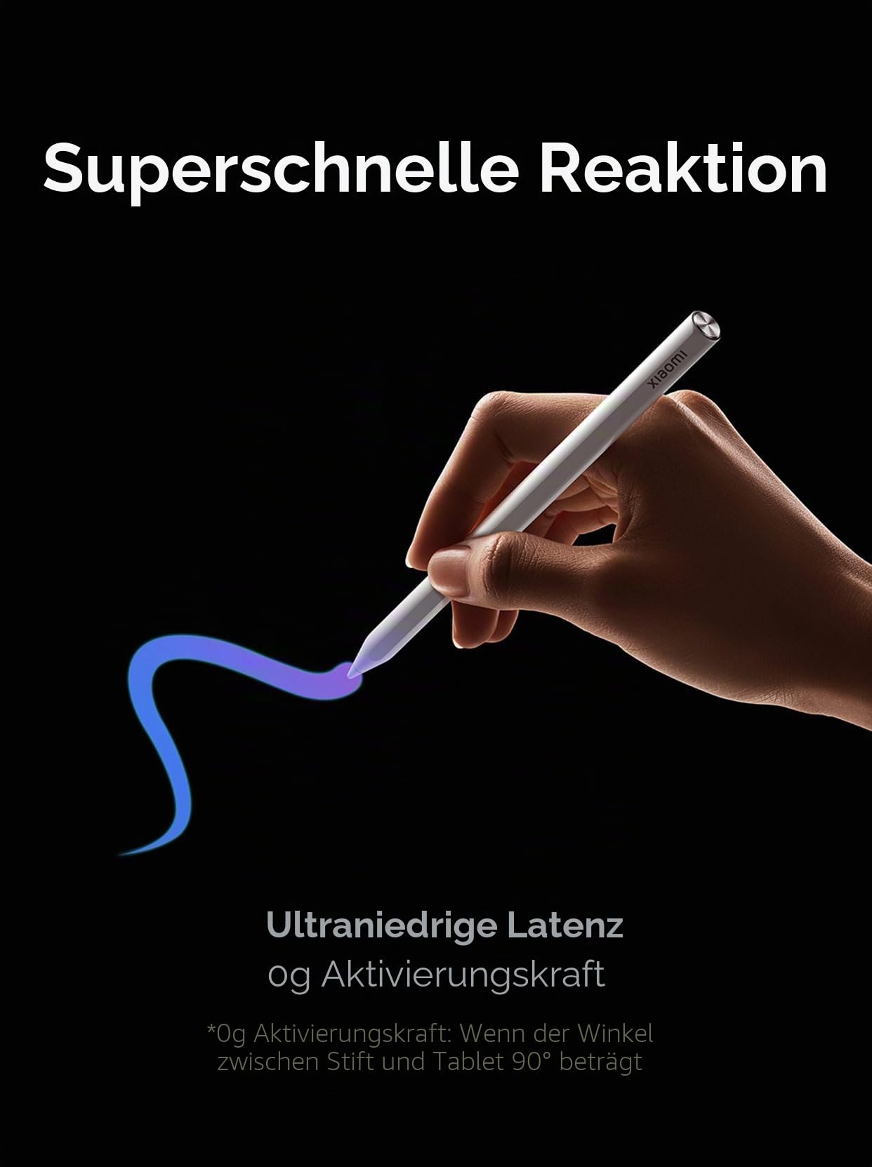 Xiaomi Fokusstift für Xiaomi Pad 7, Druckempfindlichkeit, extrem niedrige Latenz, 0 g Aktivierungskraft