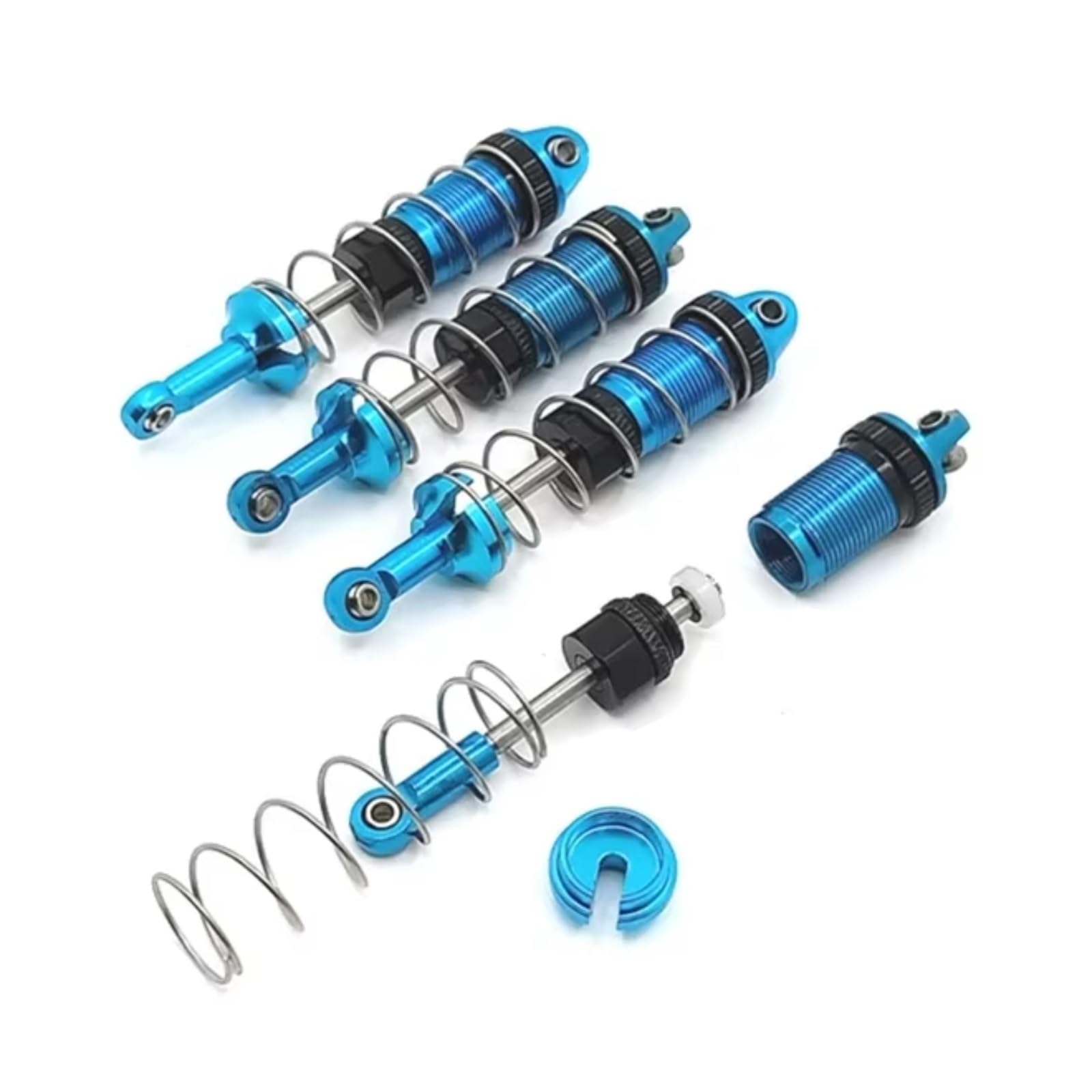 Amortiguadore Coche RC para HB ZP1001 ZP1002 ZP1003 ZP1004 ZP1008 1/10 4 Piezas Amortiguadores Metálicos para Coche RC Piezas De Mejora Y Accesorios De Repuesto(Yellow)