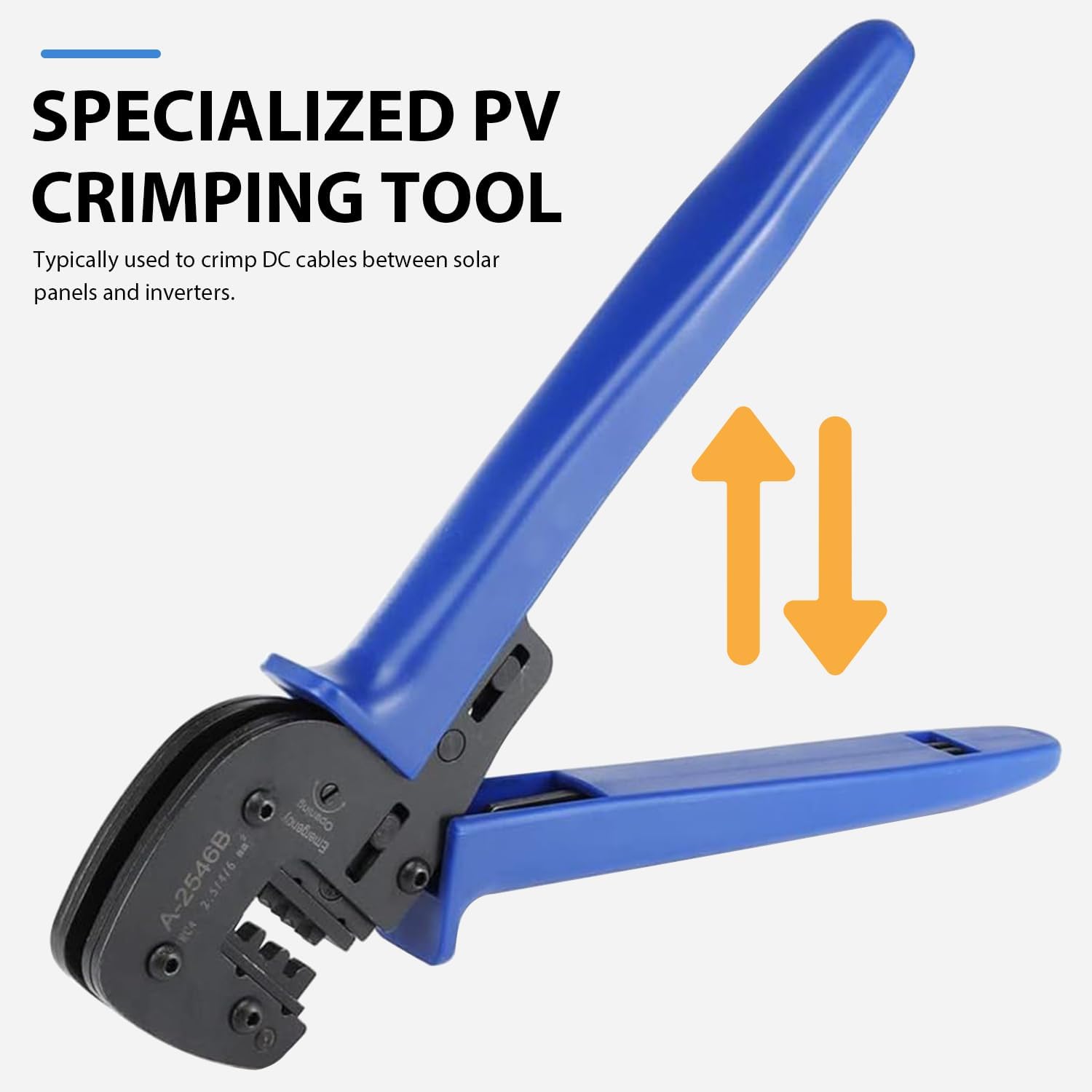 MC4 Crimpwerkzeuge Solar Crimpwerkzeuge Crimper mit Abisolier- und Schneidfunktion für Solarpanel PV-Kabel (26-10AWG)