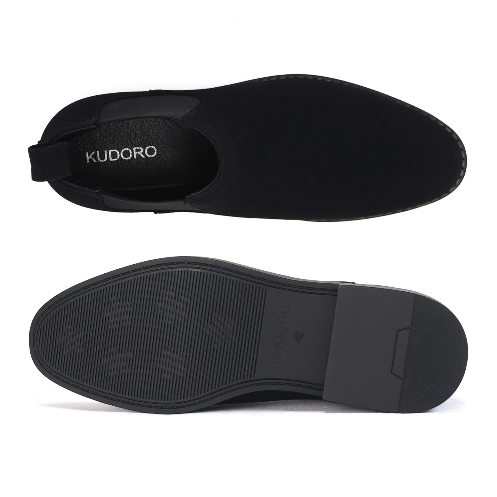 KUDORO Męskie buty Chelsea do garnituru, biznesowe, wsuwane