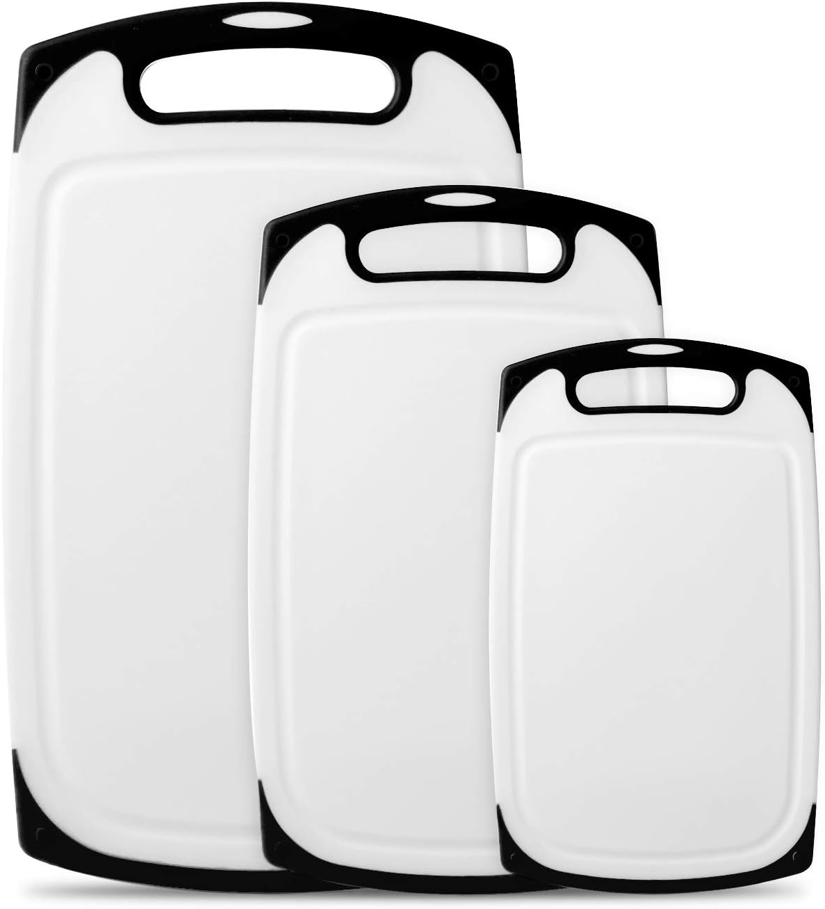 Kitchen Plastic Cutting Board Set Dishwasher Safe NonSlip Cutting