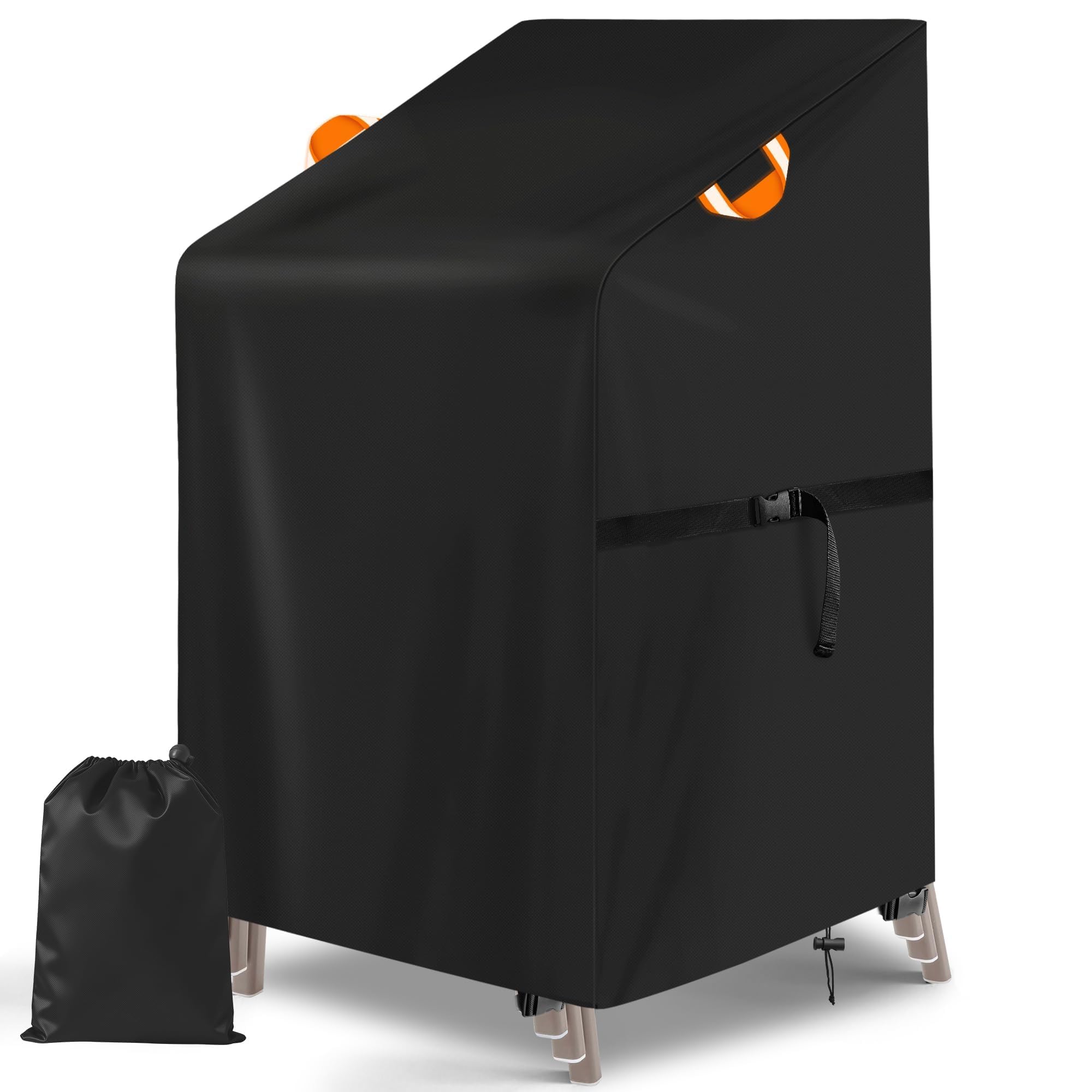 Copri Sedie Da Esterno 70x70x85/125CM, Copertura Per Sedie Da Giardino In Tessuto Oxford 420D, Impermeabile, Resistente All'Inverno, Per Sedie Impilabili Con Cordoncino, Antivento, Antistrappo