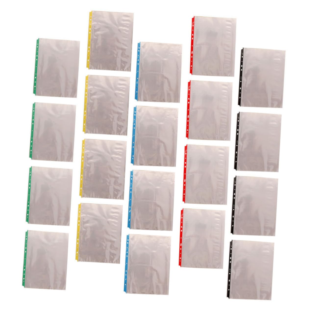 Sewroro Pochettes de Protection Transparentes A4 Perforées 11 Trous en Pp, Lot de 100, Protège-documents pour Bureau et Usage Personnel, pour Classer et Présenter Vos Feuilles