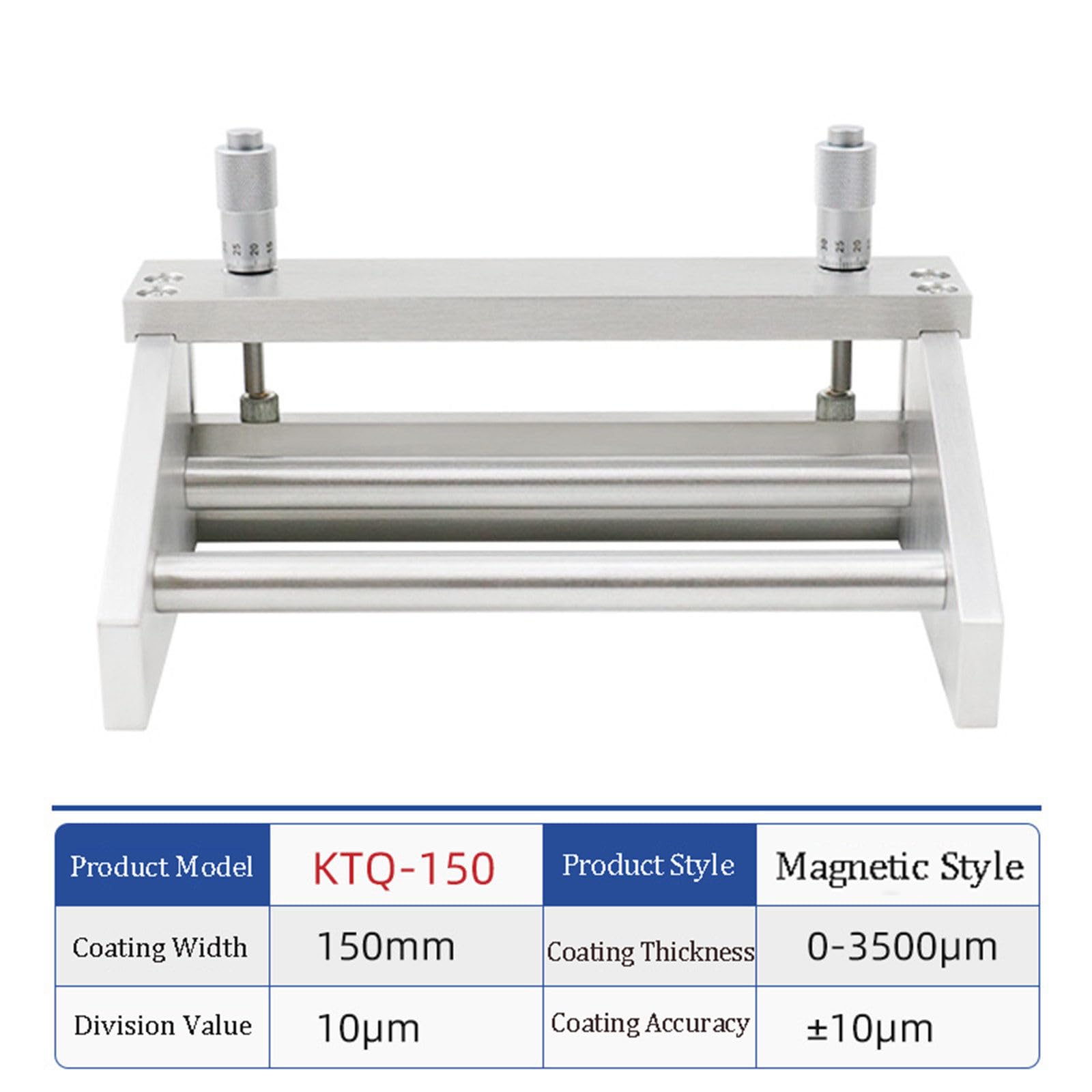 Lab Regulowany aplikator folii, 0-3500μm Precision Doctor Blade, urządzenie do przygotowania folii na mokro do powlekania, 50-300 mm Szerokość, magnetyczna podstawa ssąca do laboratorium