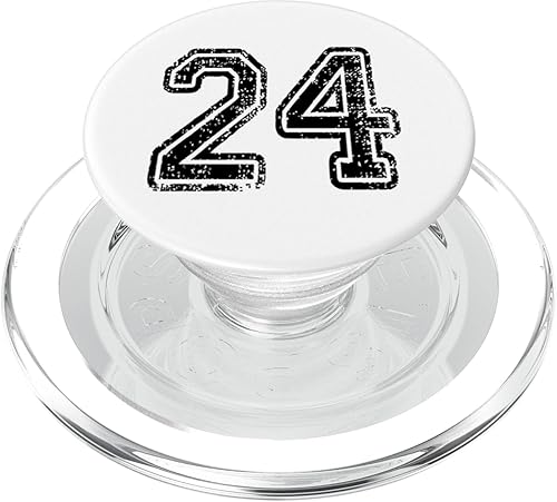 Miniatura 7 de PopGrip intercambiable número 24 en negro grungy