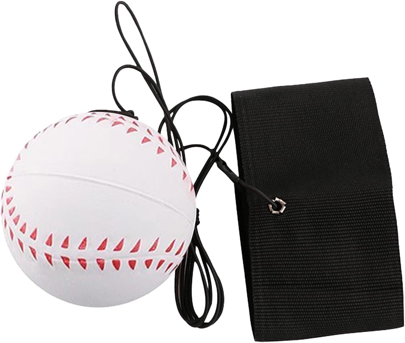 White Rubber Rebound Bouncy Wristband Balls, Sports Wrist Balls on a String, Wrist Motion Return Ball on Elastic String for Wrist Exercise or Play, Ball Pits Accessories (2.36 Inch)