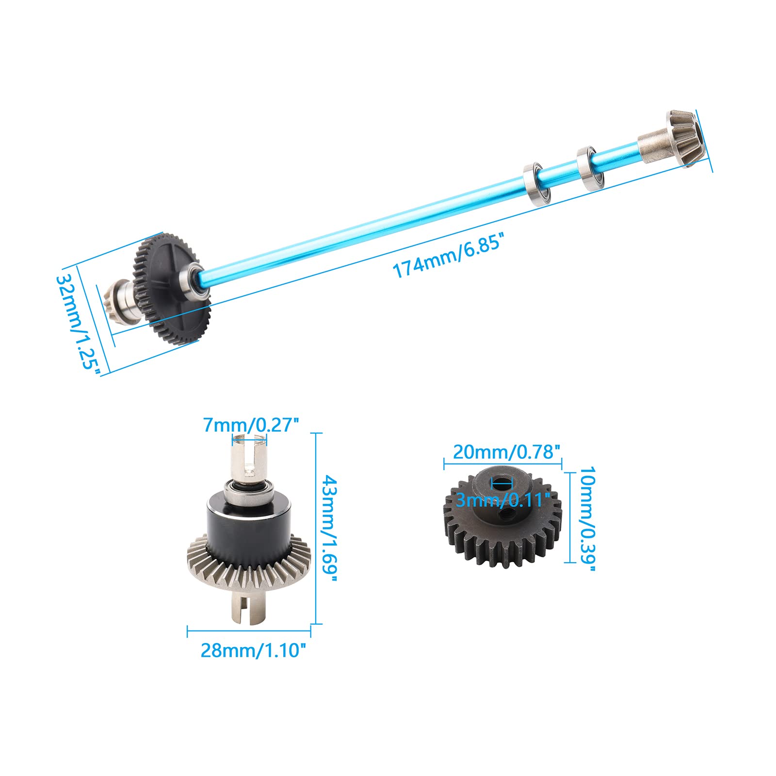 ZuoLan Stahl Differential Cups Für Tamiya TT02 RC Auto - Upgrade Teile