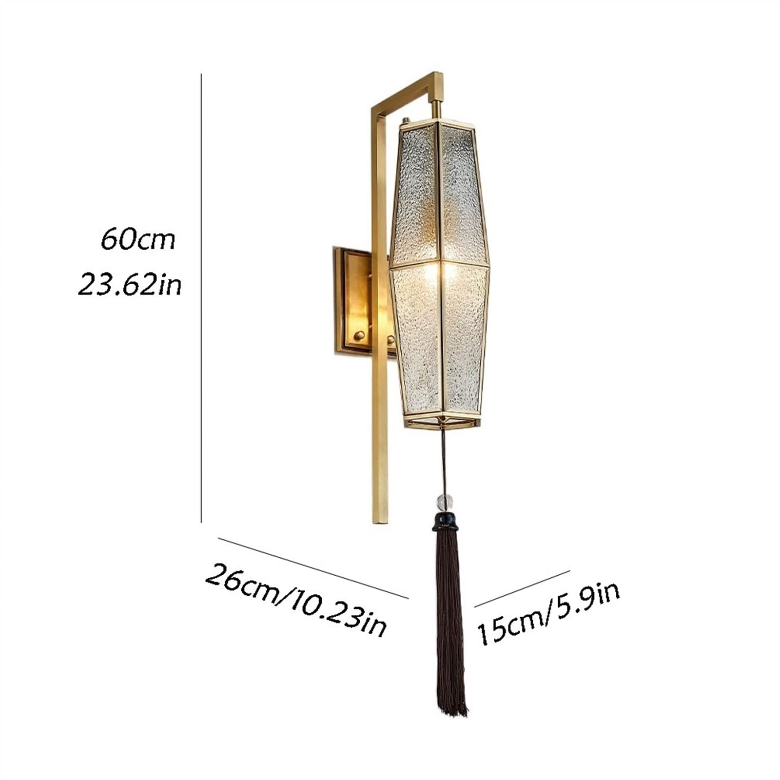 Kinkiet Miedziana Klasyczna Luksusowa Szklana Lampa Retro Dekoracyjna Ścienna Korytarzowa Schody Oświetlenie Osprzętu Lampy Oprawy