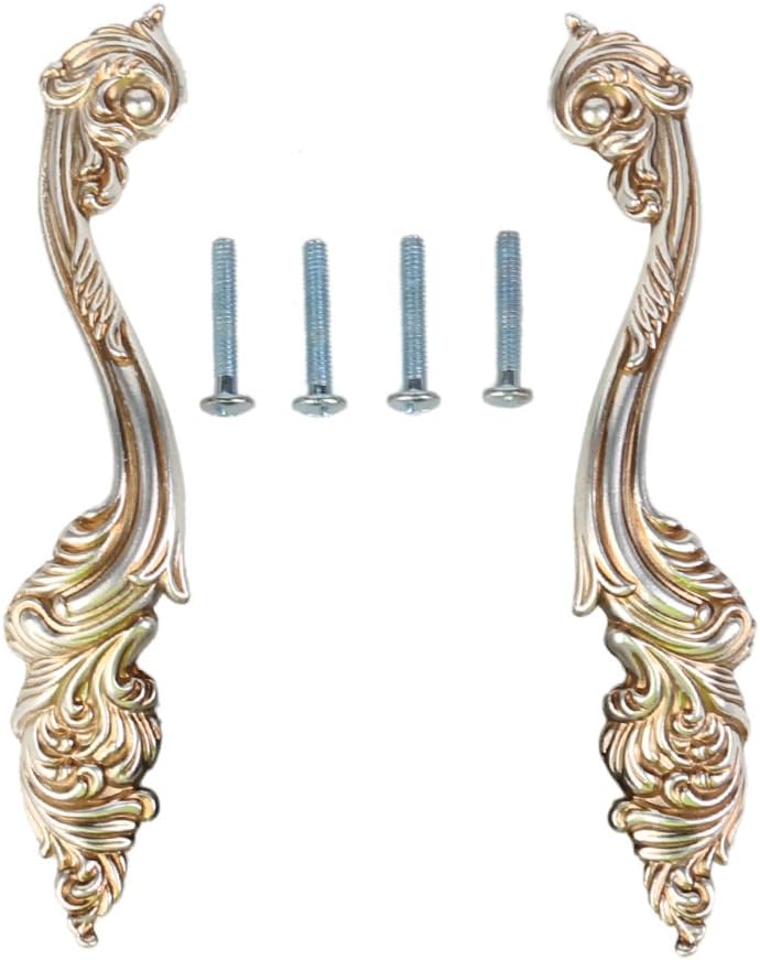 1 Pair Left + Right Phoenix Design Cabinet Door Handle Drawer Pull Knobs Antique Silver
