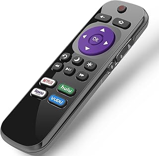 Gvirtue Replacement Remote Control Compatible for All Onn Roku Smart TV, Universal for Onn Roku TV Remote, Onn 24” 32” 40” 43” 50” 55” 58” 65” 70” Roku TV with Netflix Hulu Roku-Channel Vudu Button