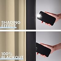 Vista 3 de SimpleHome - Cortinas opacas 100% para recámara, cortinas de ventana con ojales beige, con aislamiento térmico, cortinas de oscurecimiento