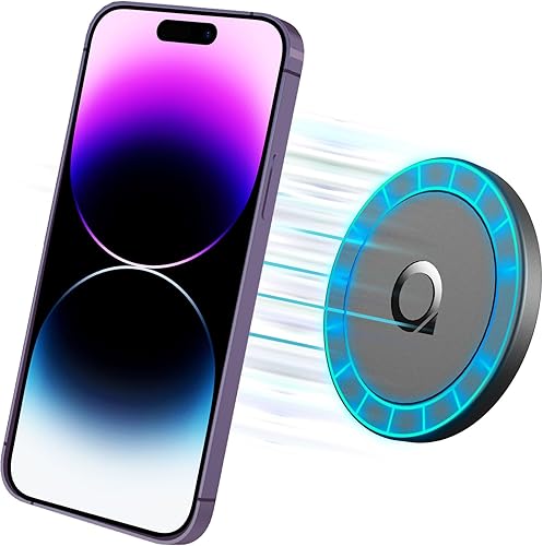 Soporte magnético adhesivo para teléfono compatible con Magsafe 16 15 14 13 12 Pro Max Mini montaje de coche y montaje en pared frontal de silicona