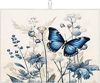 Vista 12 de Tapete de secado de platos de mármol blanco dorado para encimera de cocina, absorbente de 16 x 18 pulgadas, placa de microfibra de vidrio