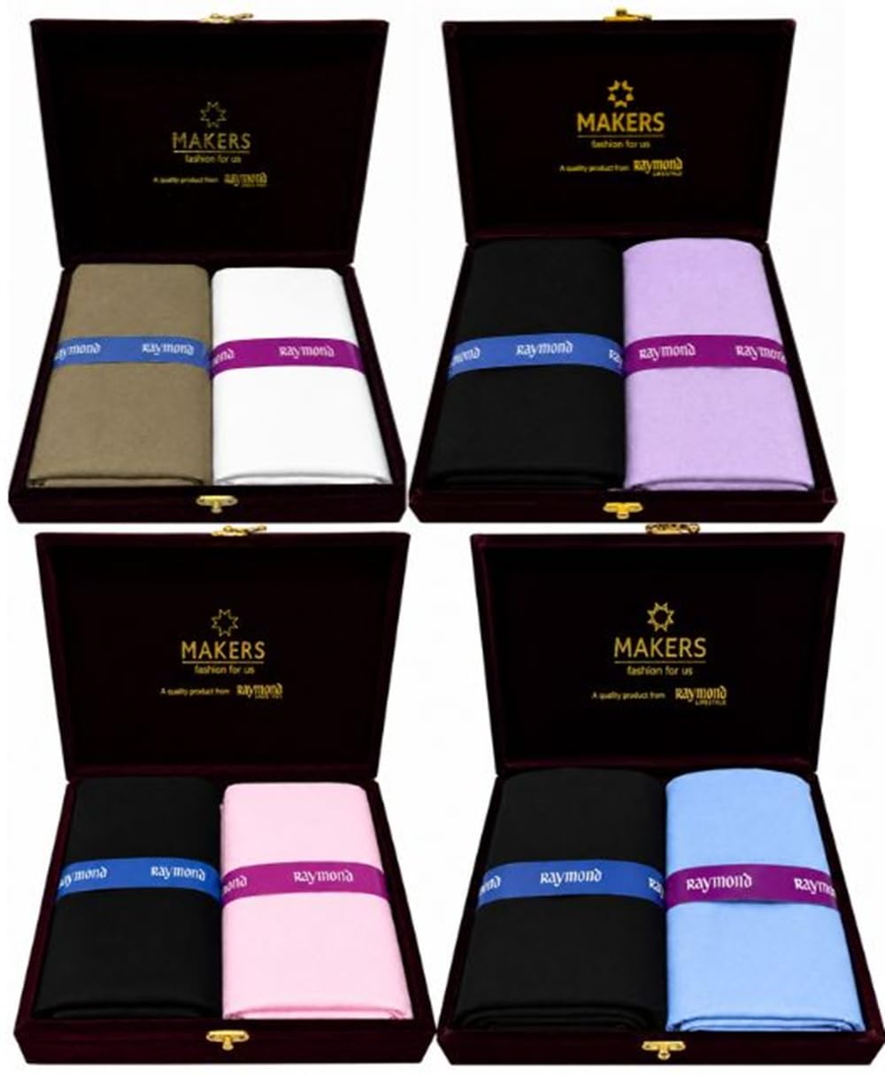 Raymond Unstitched Shirt & Trouser Fabric Combo Set for Men | Premium Formal Dress Material | Assorted Design Collection | 4 Combo Set-image-35