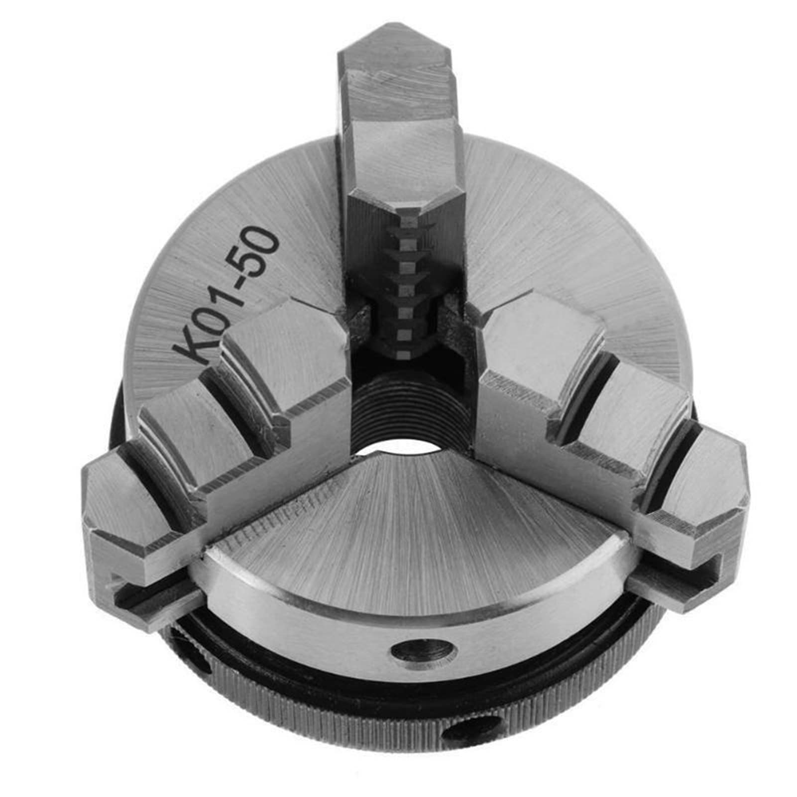 Mandril De Torno De Madera De 3/4 Mandíbulas, 50 Mm 63 Mm Manual Autocentrado DIY Accesorios De Metal Piezas De Orificio Pasante Grandes Portabrocas De Torno(K01-50)
