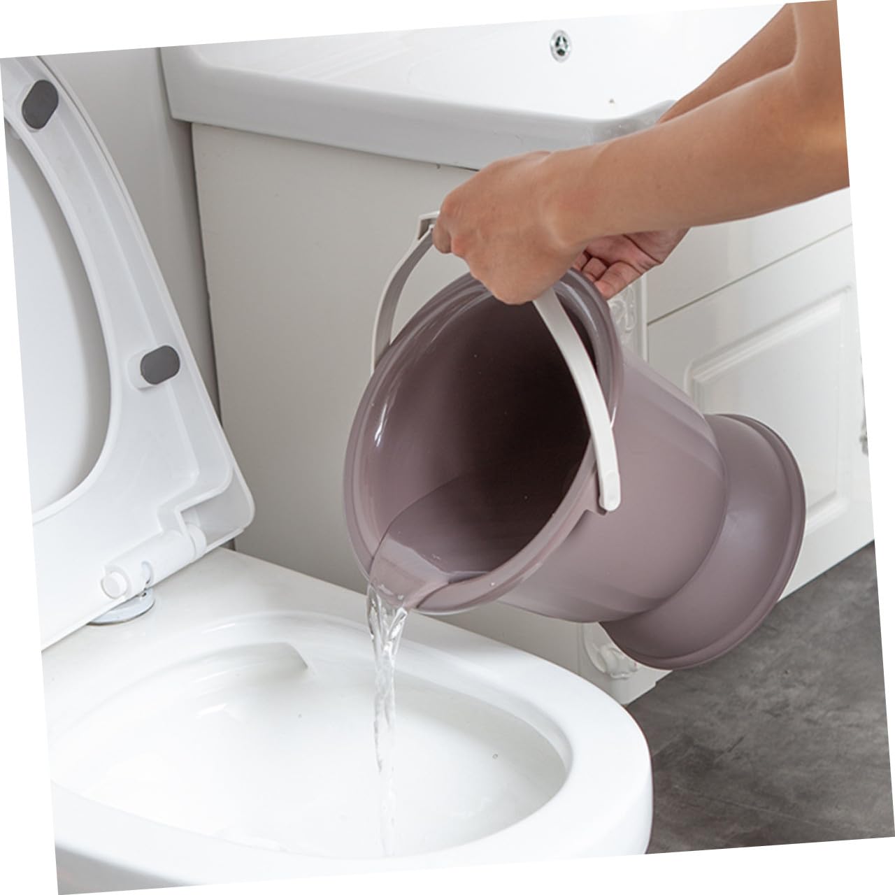 Cabilock Pentola da notte con coperchio vasino per bambini anziani adulti ciotola per rigurgito colore casuale unisex toilette per viaggi auto casa letto ospedale notte