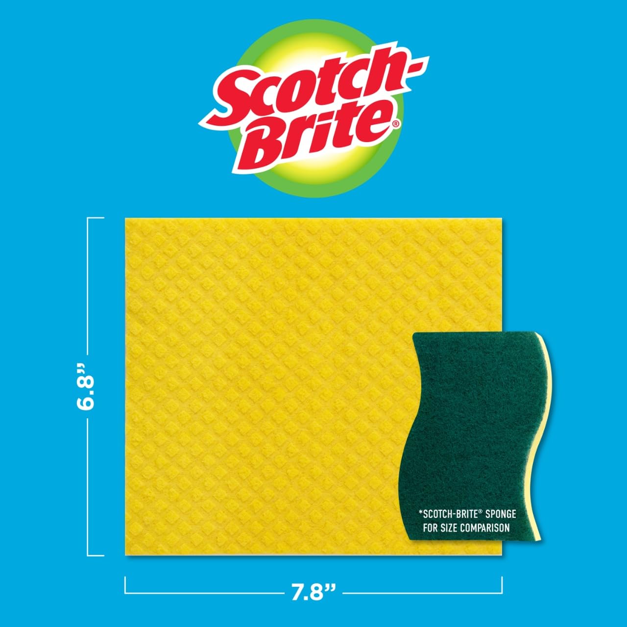 Scotch-Brite Schwammtuch, schwedische Geschirrtücher, wiederverwendbare Alternative zu Papiertüchern, 24 Schwammtücher