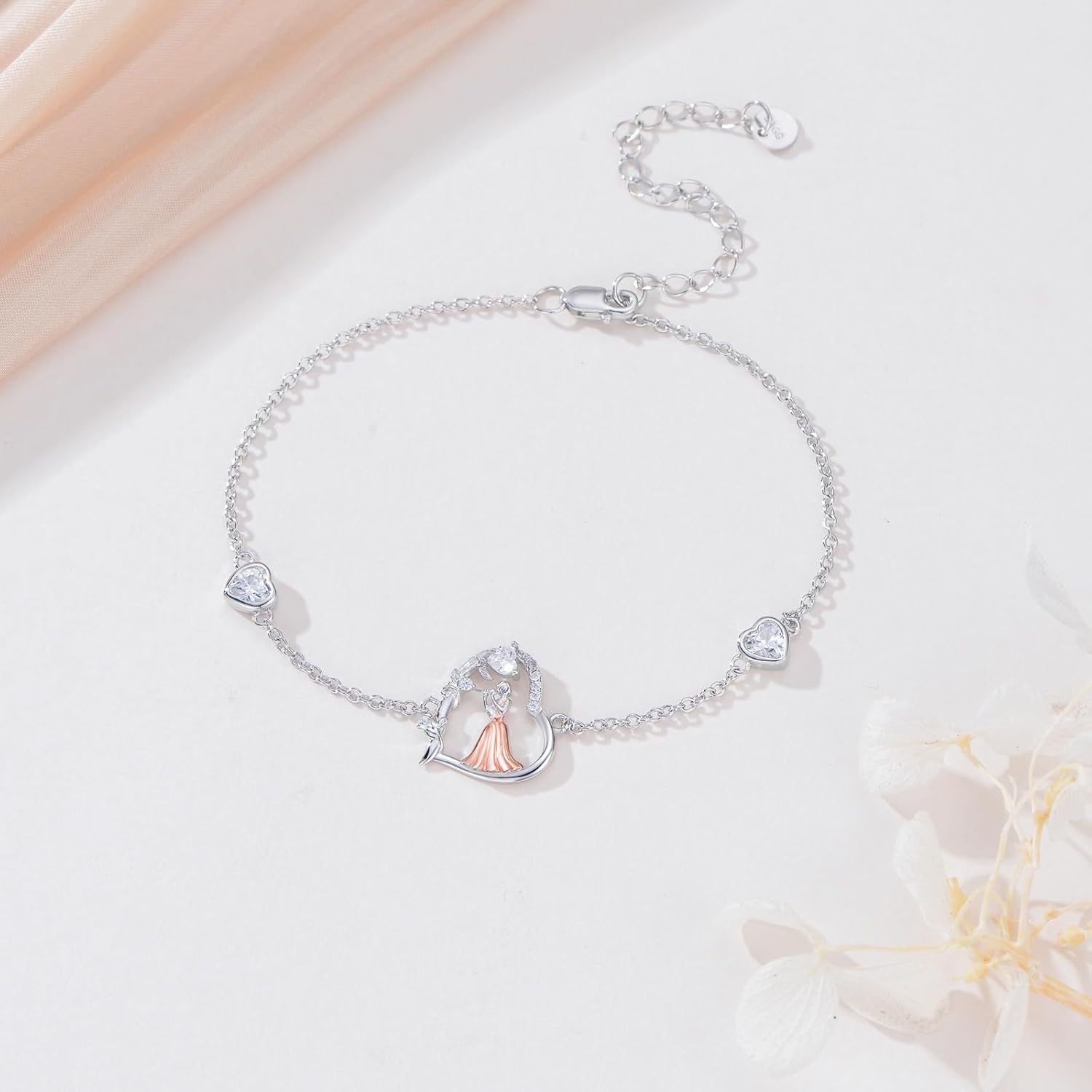 Music Bracelet for Women Sterling Silver Violin/Cello/Saxophone/Flute/Piano Bracelet Music Jewelry Gifts for Christmas Birthday