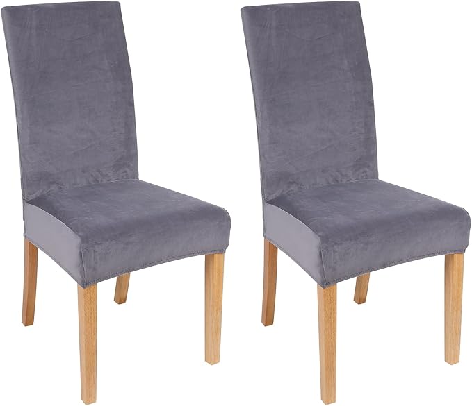 smiry Velvet Stretch Dining Room Chair Covers Soft
