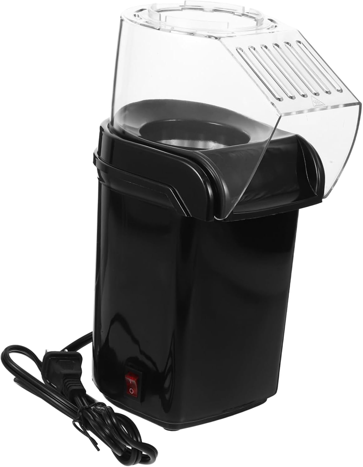 Electric Hot Air Popcorn Machine Automatic Kernel Healthy Snack Maker with Scoop for Adults Home Movie Party Black