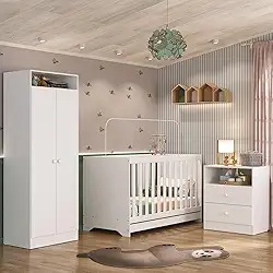 Quarto Infantil Completo Encanto Multimóveis Branco com Colchão Incluso – 3 Anos de Garantia Estrutural