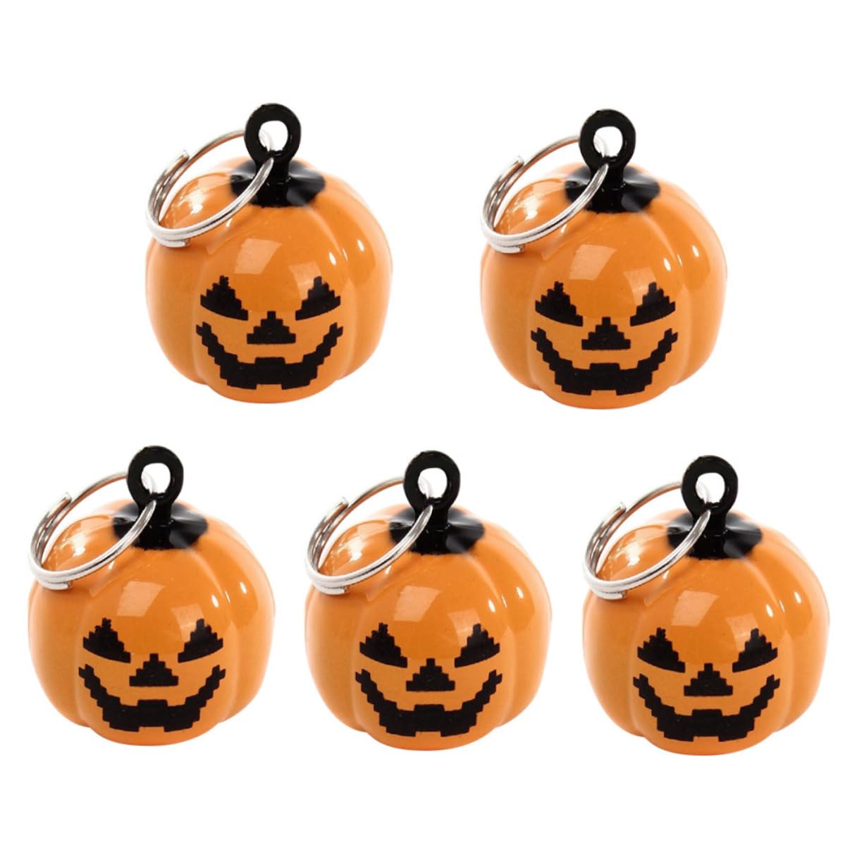 COLLBATH 4pcs Pumpkin Bells Pet Necklace Cartoon Shape Material Perfect for Halloween Decorations