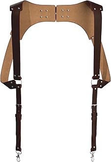 Genuine Leather Suspenders for Men, Leather Suspenders, Mens Leather Suspenders in Vintage Style Handmade