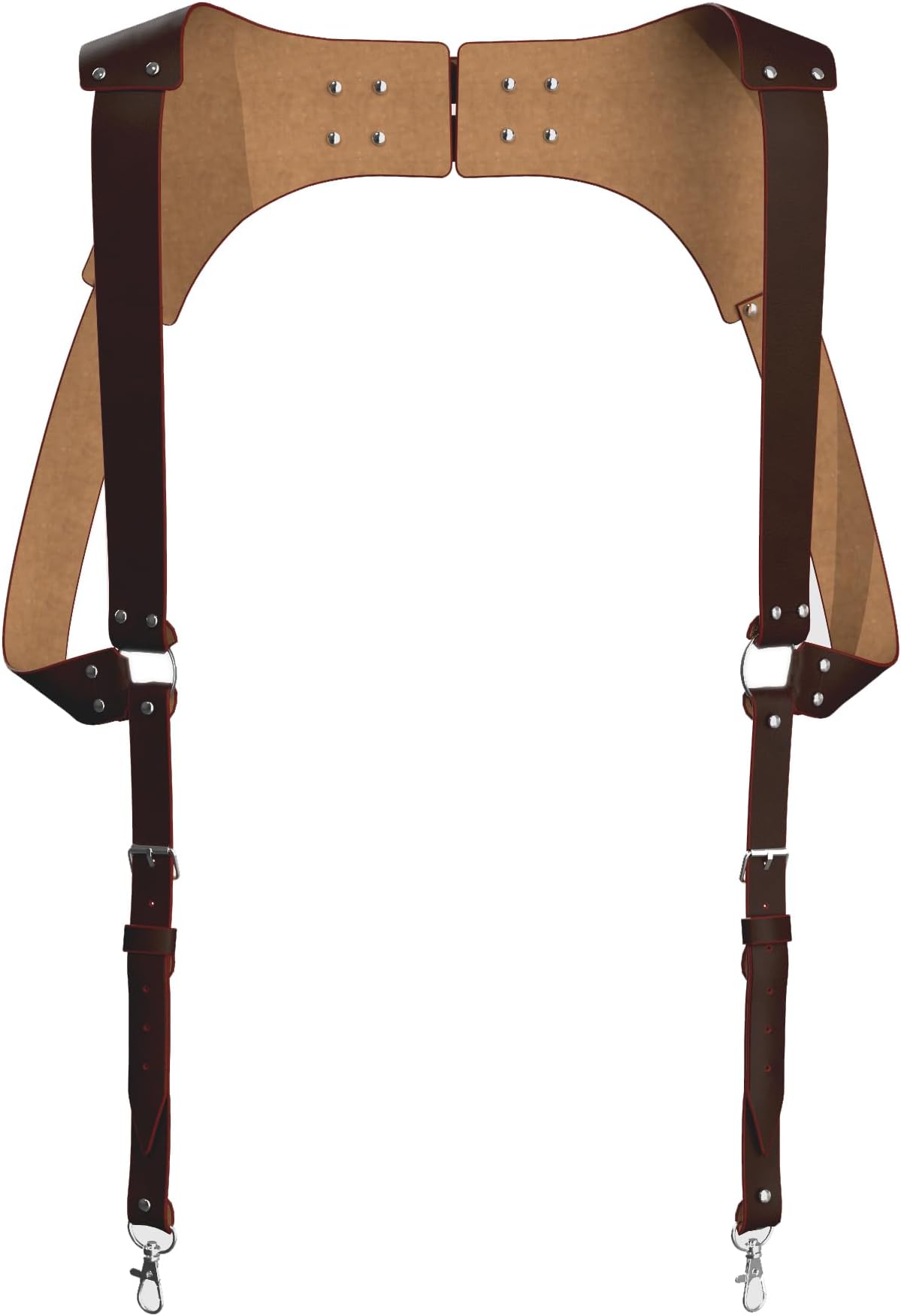 VoolupVoolup - Genuine Leather Suspenders for Men, Leather Suspenders, Mens Leather Suspenders in Vintage Style Handmade