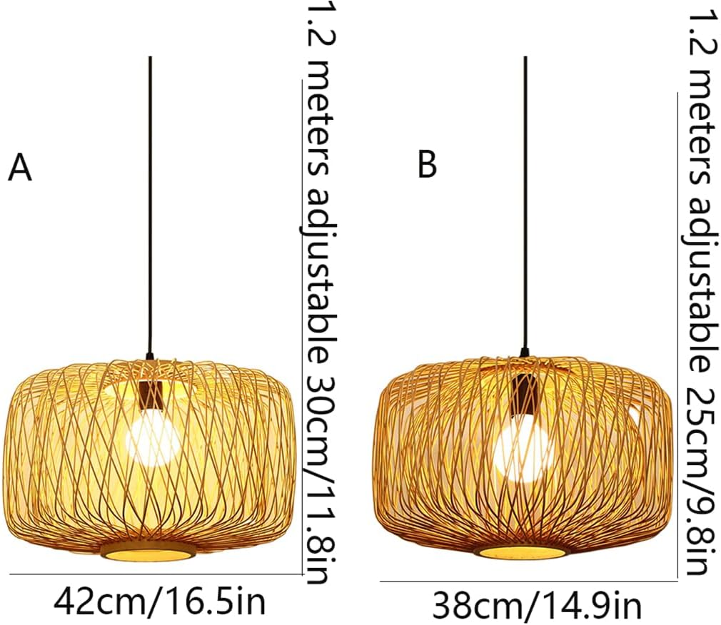 s Ceiling Light for Living Room Without E27 Bulb Industrial Rattan Wicker Drum Light Fixtures Natural Ceiling Lamp for Kitchen Island Restaurant Farmhouse