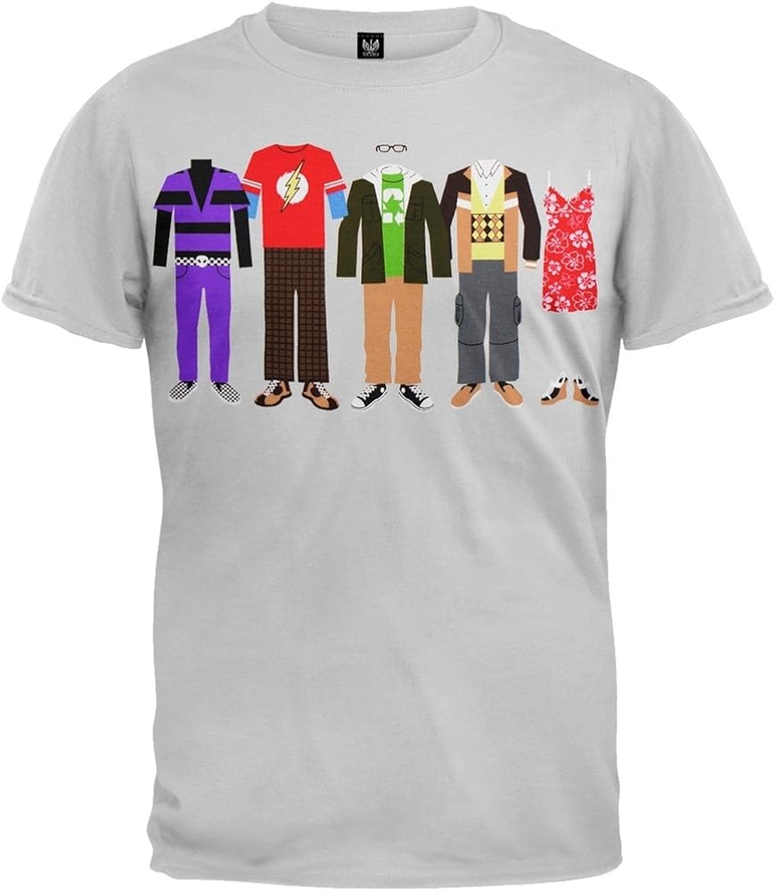 Big Bang Theory Group Clothing Gray Tee (Medium) Amazon.co.uk Clothing