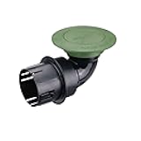 430 Pop-Up Drainage Emitter with Elbow and Adapter for 3 in. & 4 in. Drain Pipes, works with drainage systems including catch basins, Green Plastic
