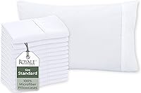 Vista 11 de Royale Linens Juego de 12 fundas de almohada grises – Fundas de almohada estándar de 20 x 26 pulgadas – 1800 microfibra cepillada – Resistente a