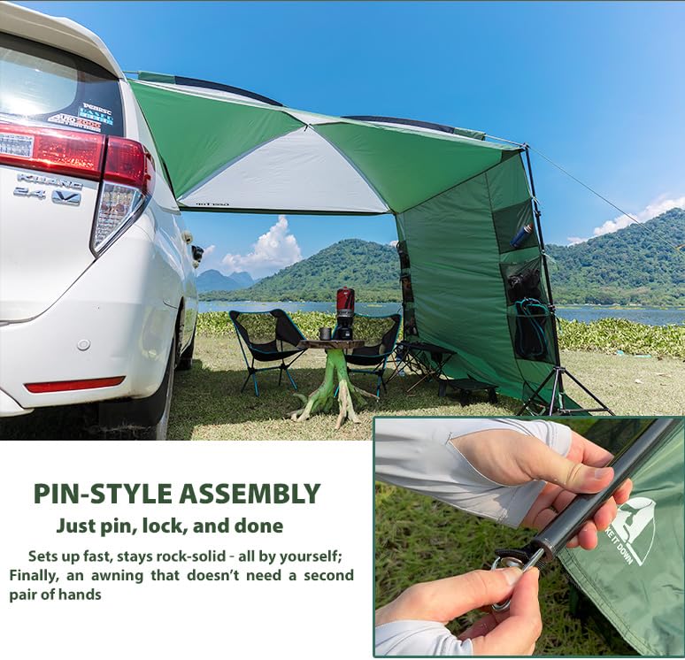 GEERTOP Car Side Awning with Storage