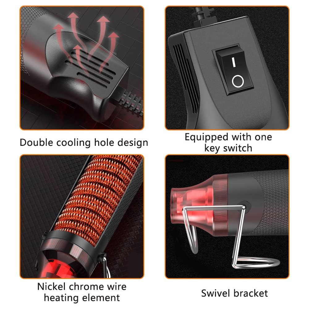 PISTOLA ARIA CALDA TERMICA 220 V 300 W PER GUAINE TERMORESTRINGENTI FAI - Foto 4