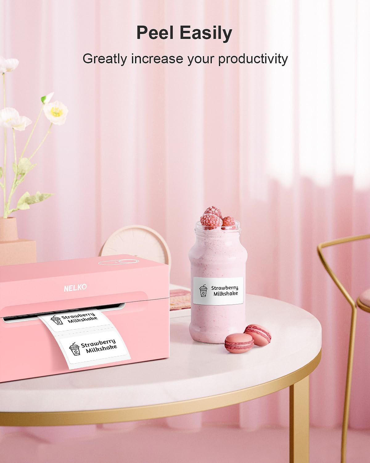 Nelko Genuine 2.25" x 1.25" Direct Thermal Labels, Barcode Labels Compatible with Nelko PL70E Label Printers, Self-Adhesive Labels, Barcode Stickers, White/1000 Labels (Commercial Grade) - Image 5