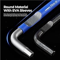 Vista 3 de toolant - Juego de llaves Allen de 22 piezas (métricas y SAE), juego de llaves Allen de brazo extra largo con extremo de bola, juego de llaves