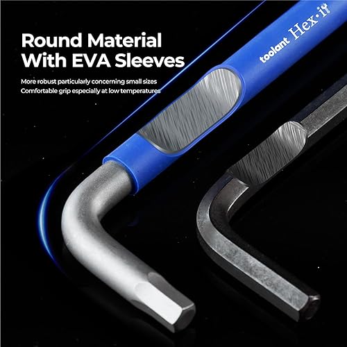 Miniatura 3 de Juego de llaves Allen de 22 piezas (métricas y SAE), juego de llaves Allen de brazo extra largo con extremo de bola, juego de llaves hexagonales