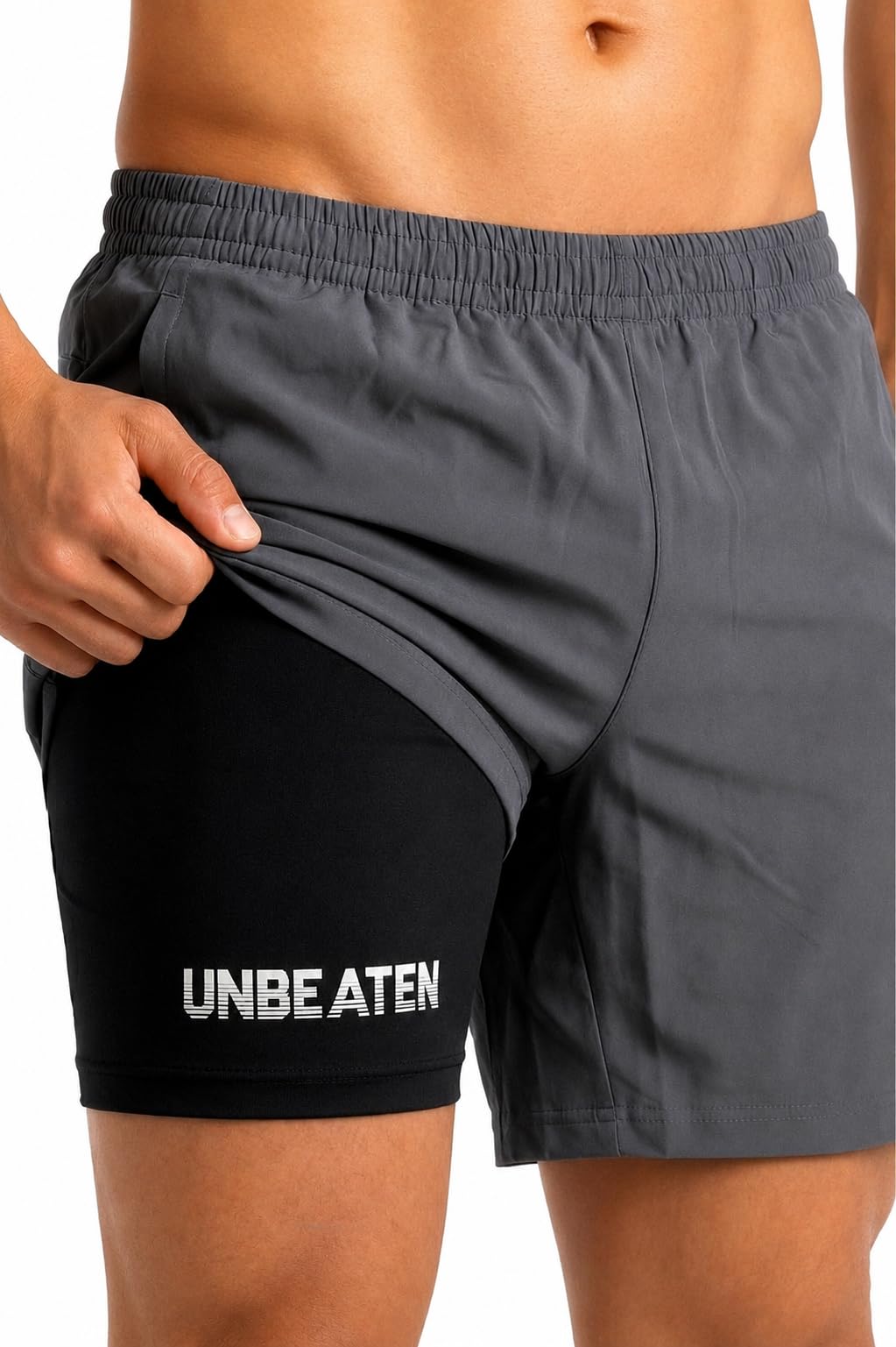 UNBEATEN Men's 7 Inch Running Shorts | Quick Dry Gym Shorts | Lightweight Sports Shorts with Zip Pocket-picture-38