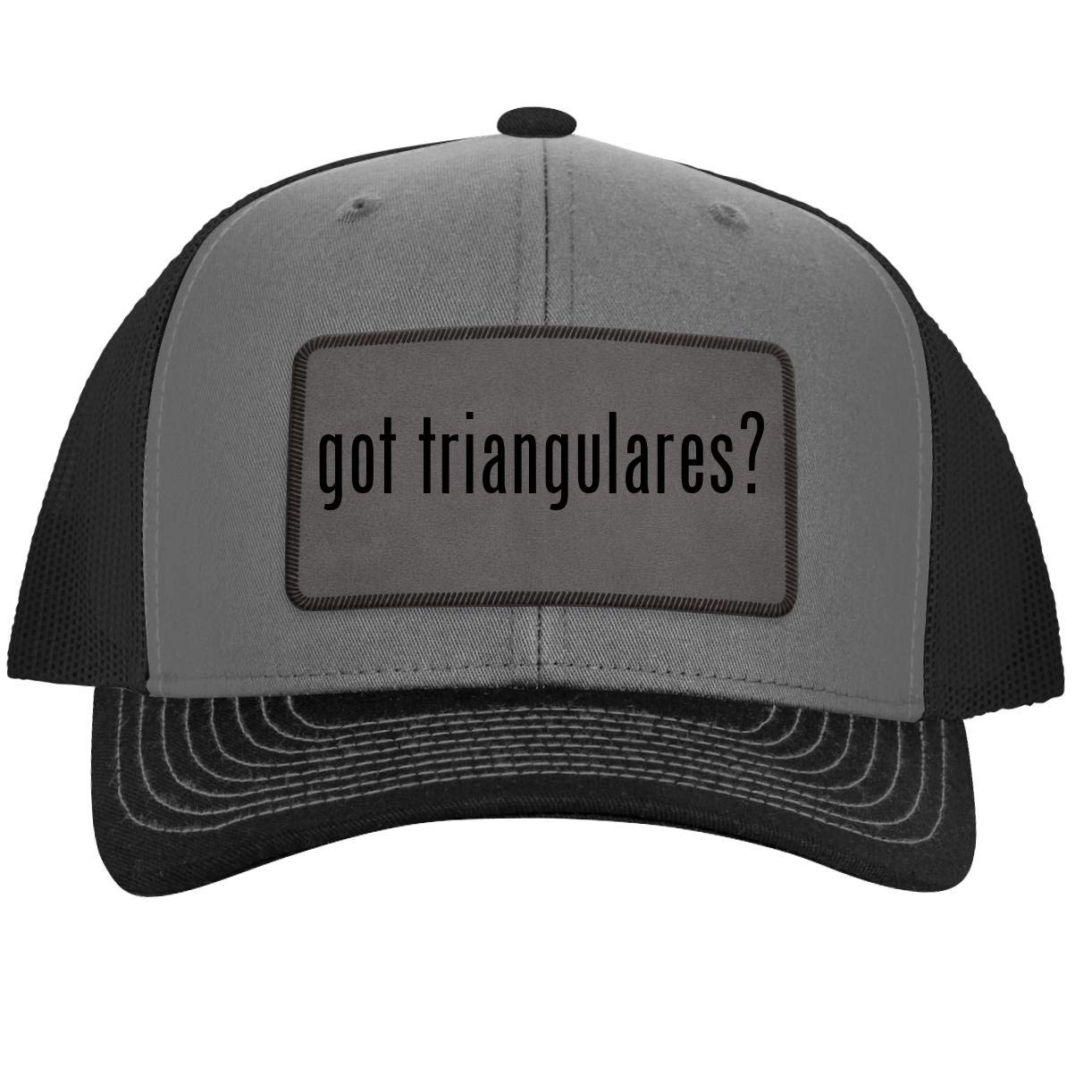 One Legging it Around got Triangulares? - Leather Grey Patch Engraved Trucker Hat
