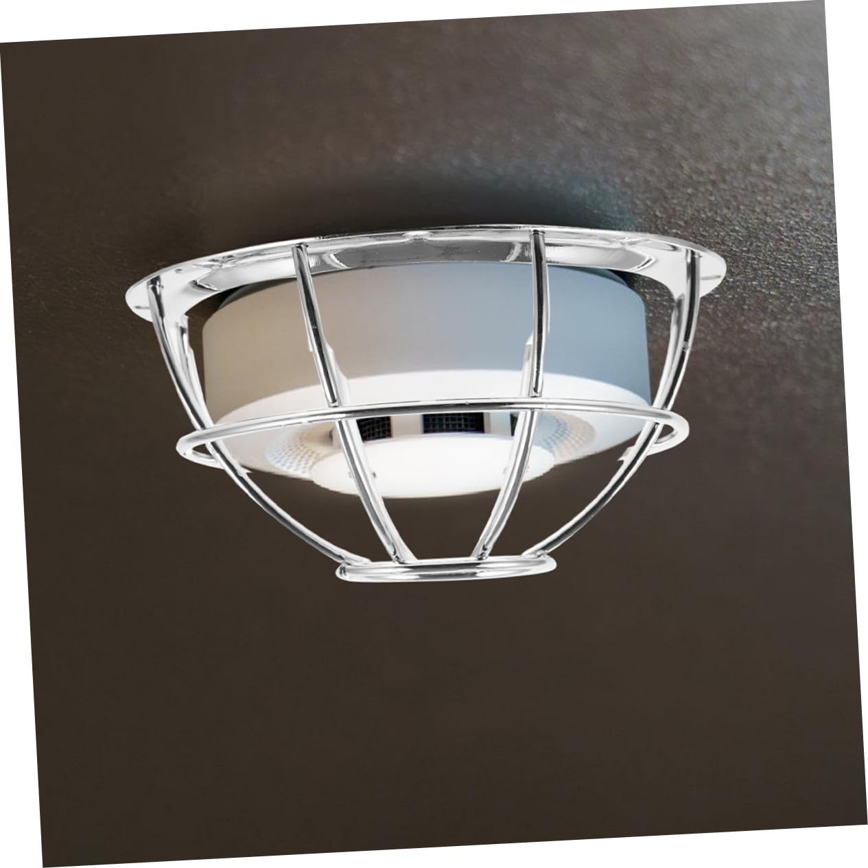 10 Piezas Protector de Sensor de Humo de Acero Inoxidable Resistente Instalación Sencilla para Hogar Oficina Centro Comercial