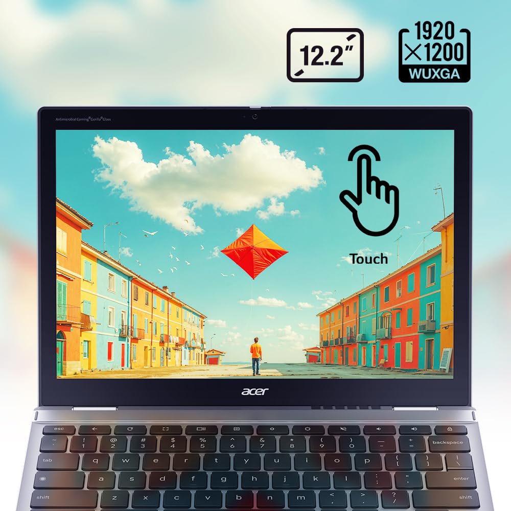 acer Chromebook Spin 312 CP312-1HN-34Z7 - Computer portatile convertibile Intel Core i3-N305 da 12,2" WUXGA IPS Corning Gorilla Glass Touch Display | 8GB LPDDR5 | 128GB eMMC | Wi-Fi 6E | Webcam Full